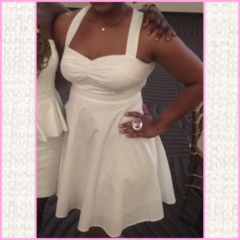 White 60s Retro Style Dress